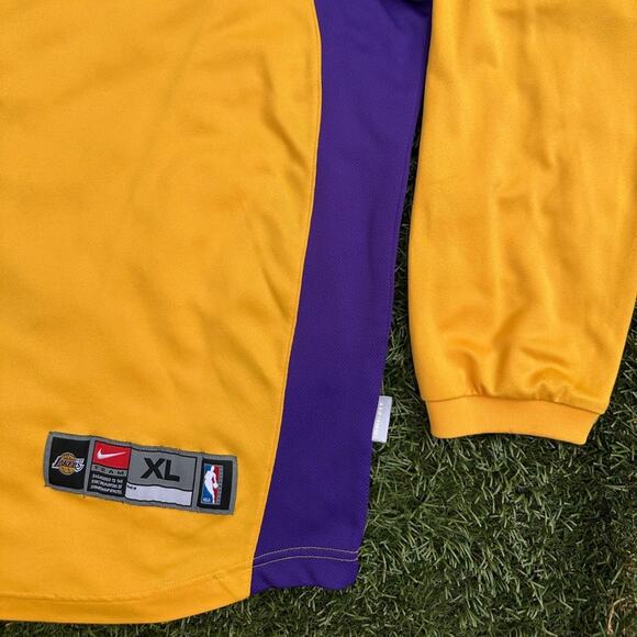 Vintage Nike Dri Fit NBA Los Angeles Lakers Y2K Warm Up Jersey Team Apparel XL - Picture 4 of 10